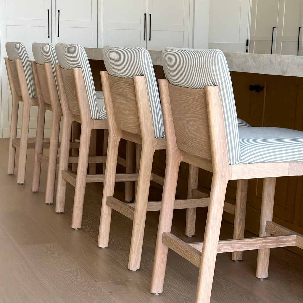 Aliso Counter Stools in white oak